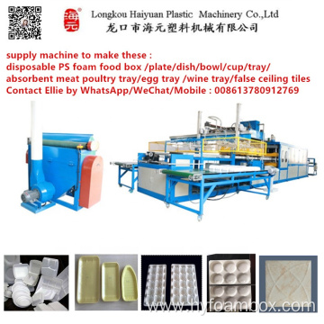 Foam Plastic Plates Food Box Making Machine